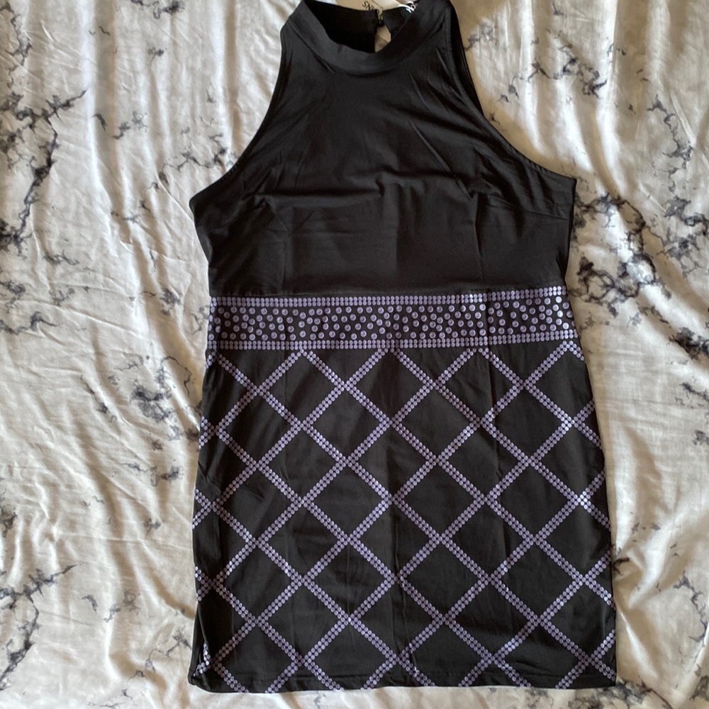 Black and Grey Cocktail Dress